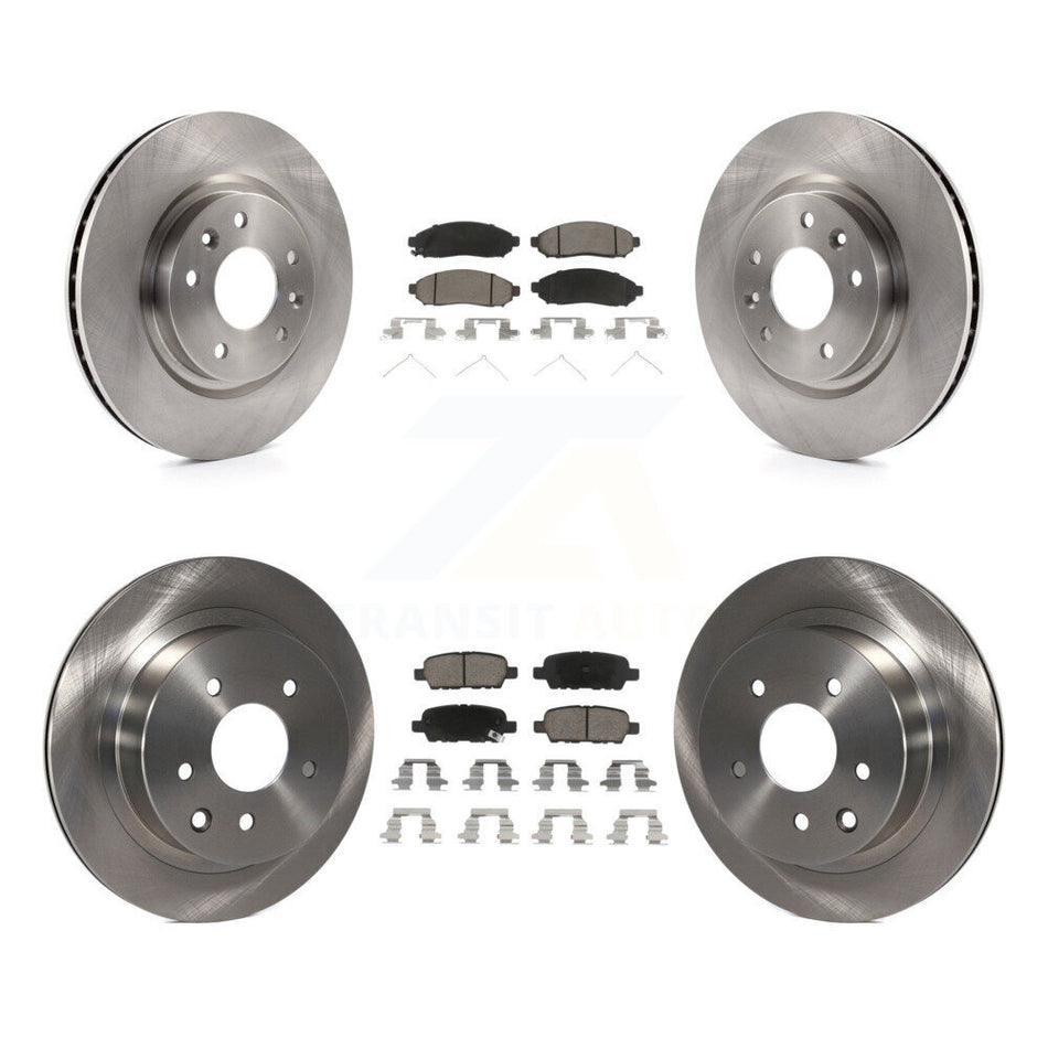 Front Rear Disc Brake Rotors And Ceramic Pads Kit For 2015 Nissan LEAF Vehicles Manufactured In Japan K8C-100944