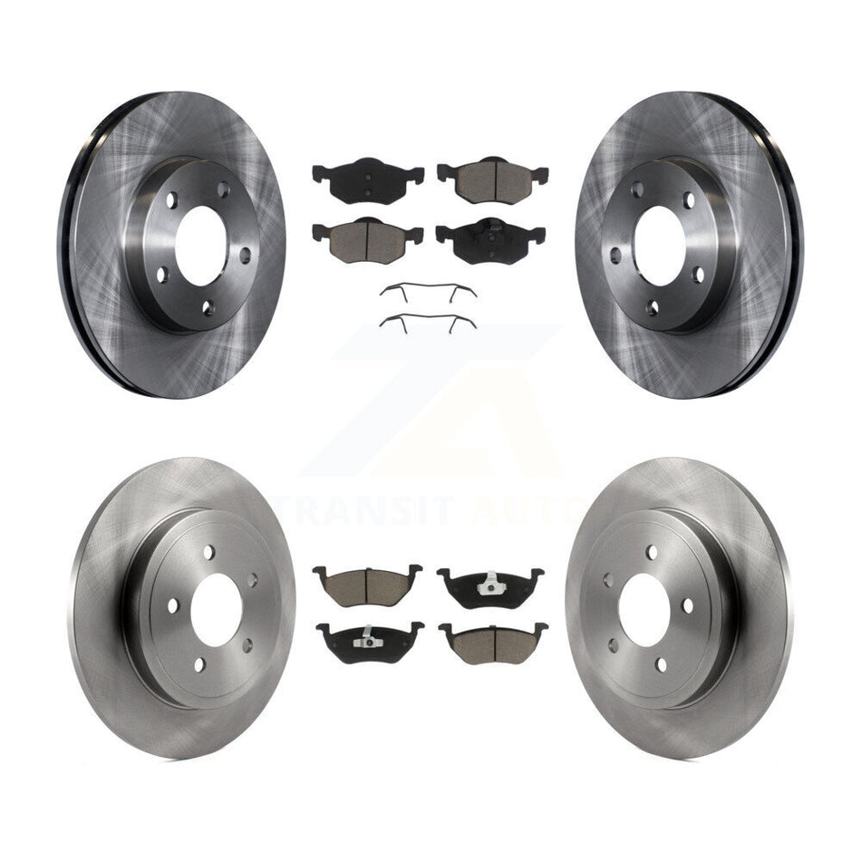 Front Rear Disc Brake Rotors And Ceramic Pads Kit For Mazda Tribute Mercury Mariner K8C-100958