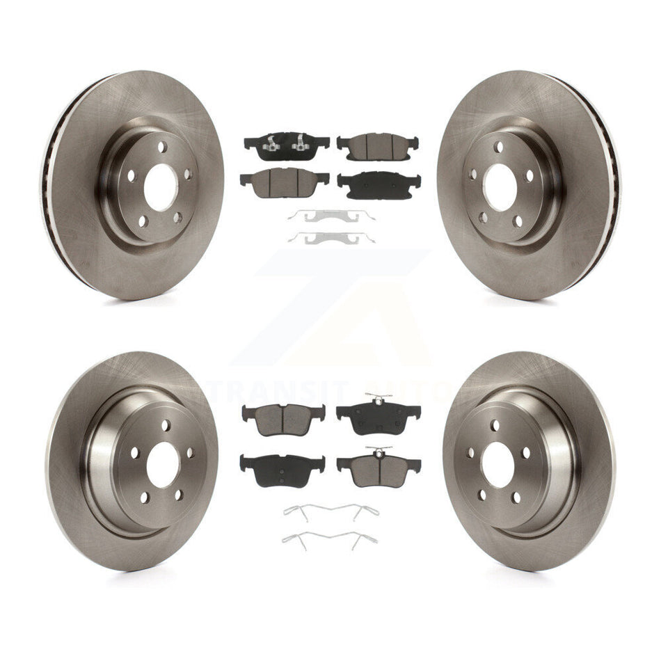 Front Rear Disc Brake Rotors And Ceramic Pads Kit For Ford Edge K8C-100992
