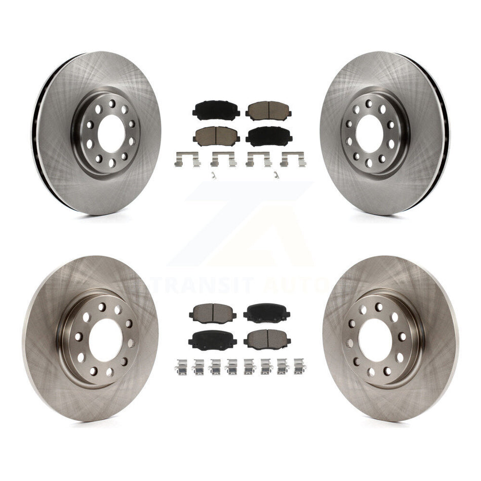 Front Rear Disc Brake Rotors And Ceramic Pads Kit For 2015-2017 Chrysler 200 With 305mm Diameter Rotor K8C-100998
