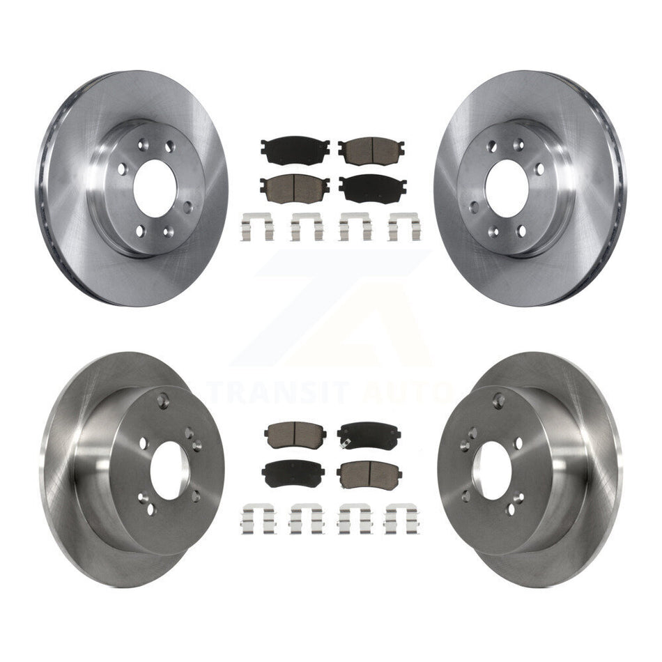 Front Rear Disc Brake Rotors And Ceramic Pads Kit For Hyundai Accent Kia Rio Rio5 K8C-100999