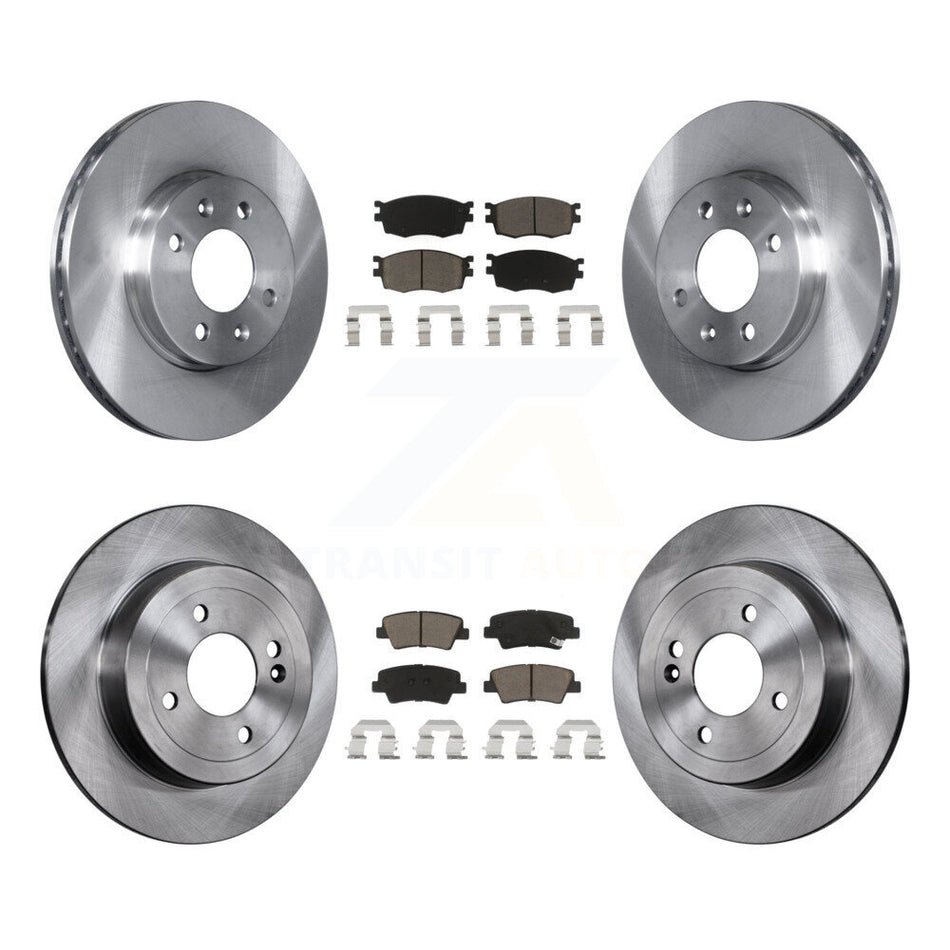 Front Rear Disc Brake Rotors And Ceramic Pads Kit For 2011 Hyundai Accent K8C-101001