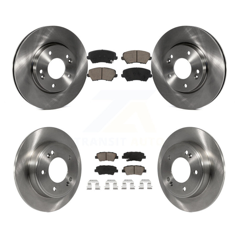 Front Rear Disc Brake Rotors And Ceramic Pads Kit For Hyundai Elantra GT Kia Forte Koup K8C-101022