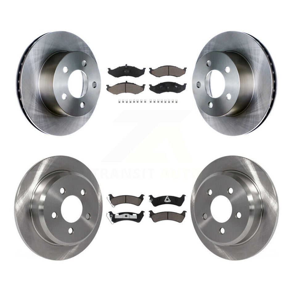 Front Rear Disc Brake Rotors And Ceramic Pads Kit For Jeep Grand Cherokee K8C-101025
