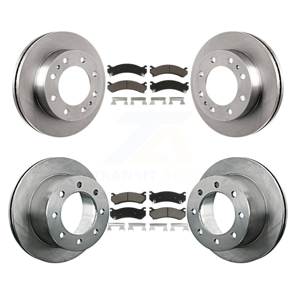 Front Rear Disc Brake Rotors And Ceramic Pads Kit For 2007 GMC Sierra 3500 Classic With 12000 Lb GVW K8C-101047