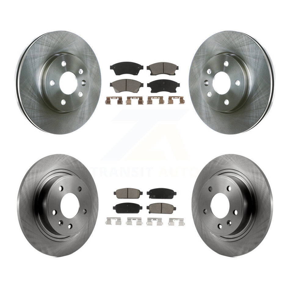 Front Rear Disc Brake Rotors And Ceramic Pads Kit For 2013 Chevrolet Cruze With 292mm Diameter Rotor K8C-101053