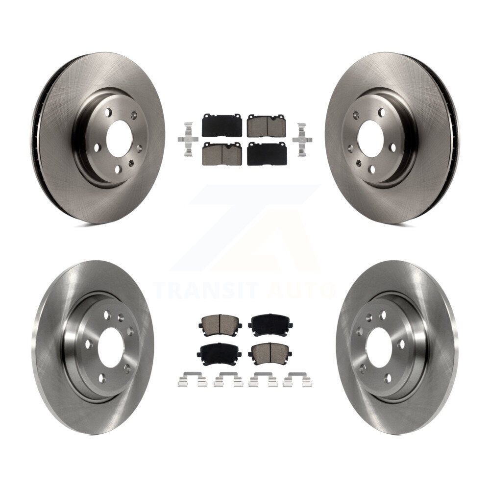 Front Rear Disc Brake Rotors And Ceramic Pads Kit For 2016 Audi Q5 FLEX engine K8C-101056