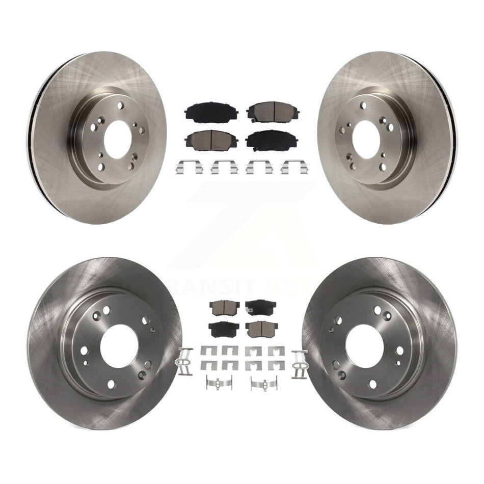 Front Rear Disc Brake Rotors And Ceramic Pads Kit For Honda Civic Acura CSX K8C-101079