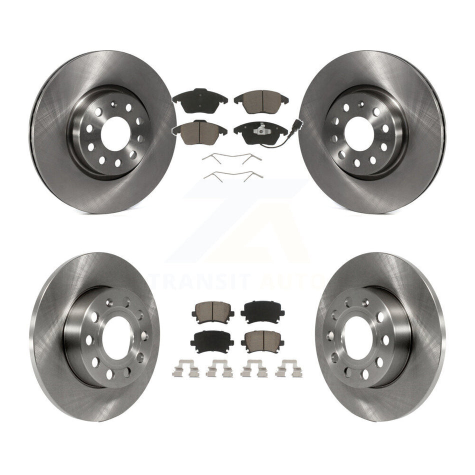 Front Rear Disc Brake Rotors And Ceramic Pads Kit For 2008-2008 Audi A3 Quattro K8C-101114
