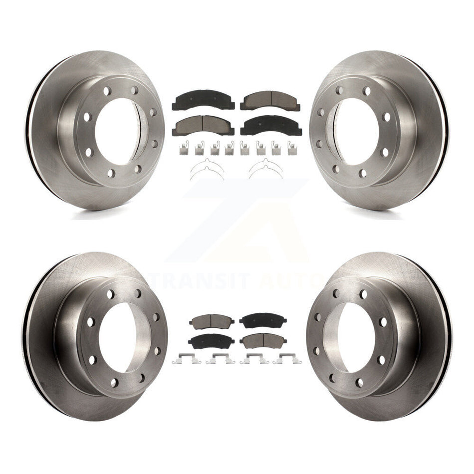 Front Rear Disc Brake Rotors And Ceramic Pads Kit For Ford F-250 Super Duty Excursion 4WD K8C-101137