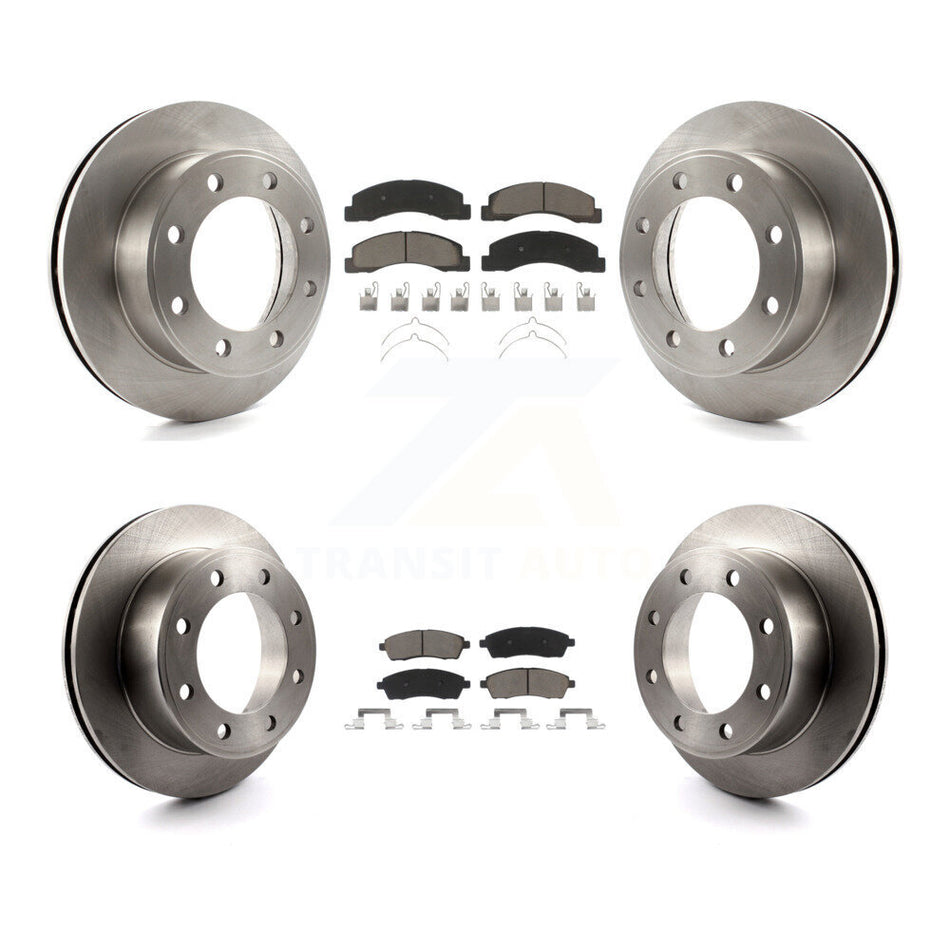 Front Rear Disc Brake Rotors And Ceramic Pads Kit For Ford F-250 Super Duty Excursion 4WD K8C-101137