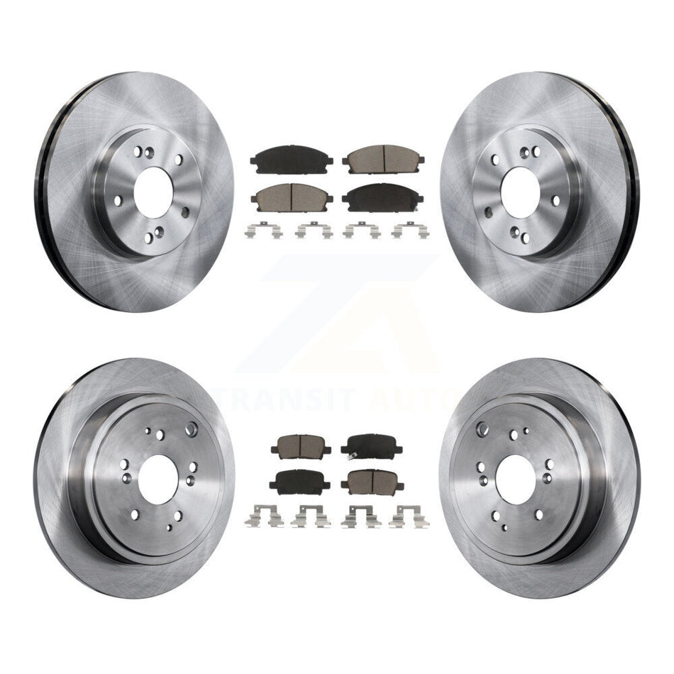 Front Rear Disc Brake Rotors And Ceramic Pads Kit For 2003-2006 Acura MDX K8C-101140