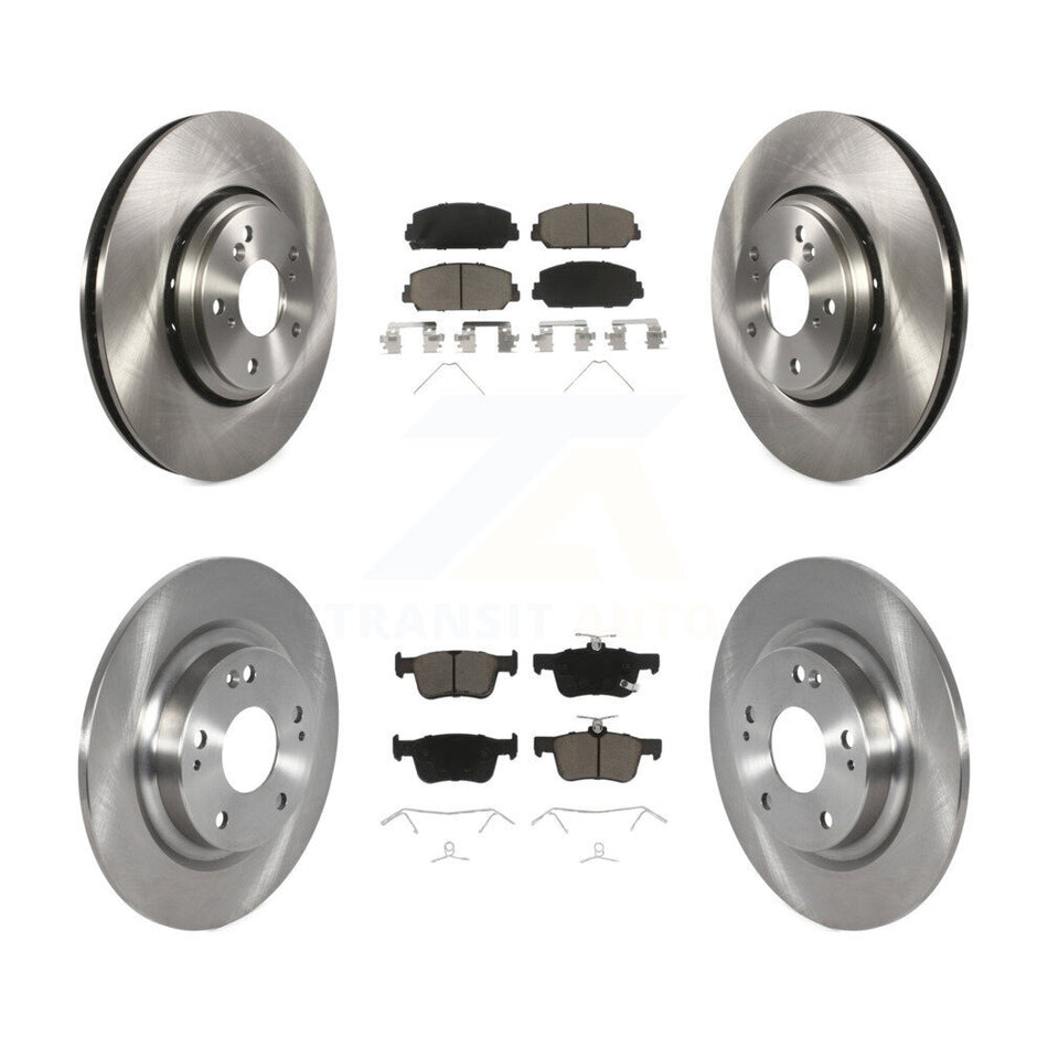 Front Rear Disc Brake Rotors And Ceramic Pads Kit For Honda Civic K8C-101156