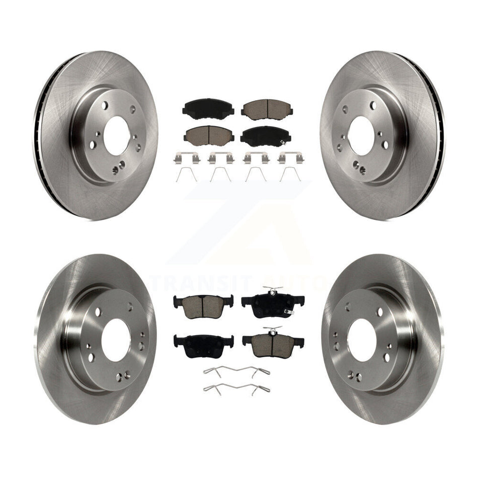 Front Rear Disc Brake Rotors And Ceramic Pads Kit For Honda Civic K8C-101157