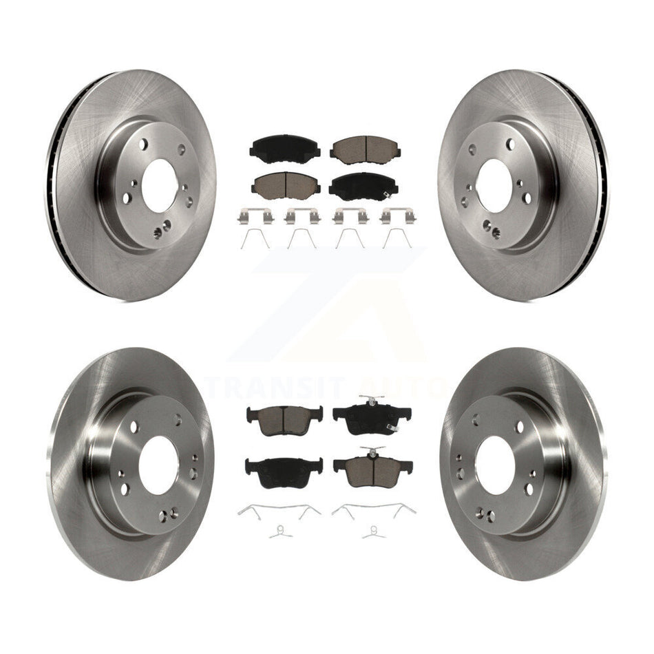 Front Rear Disc Brake Rotors And Ceramic Pads Kit For Honda Civic K8C-101158