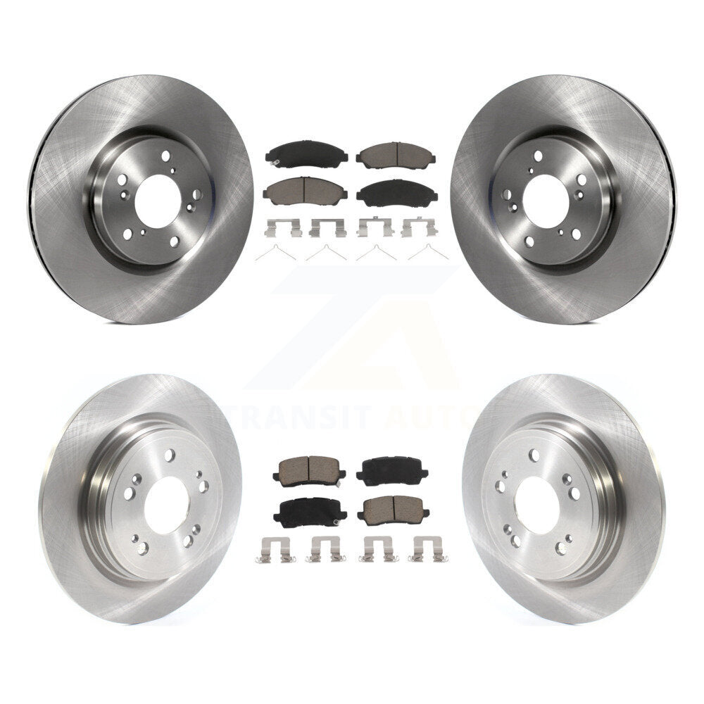 Front Rear Disc Brake Rotor & Ceramic Pad Kit For 2014-2020 Acura RLX Sport Hybrid SH-AWD K8C-101161