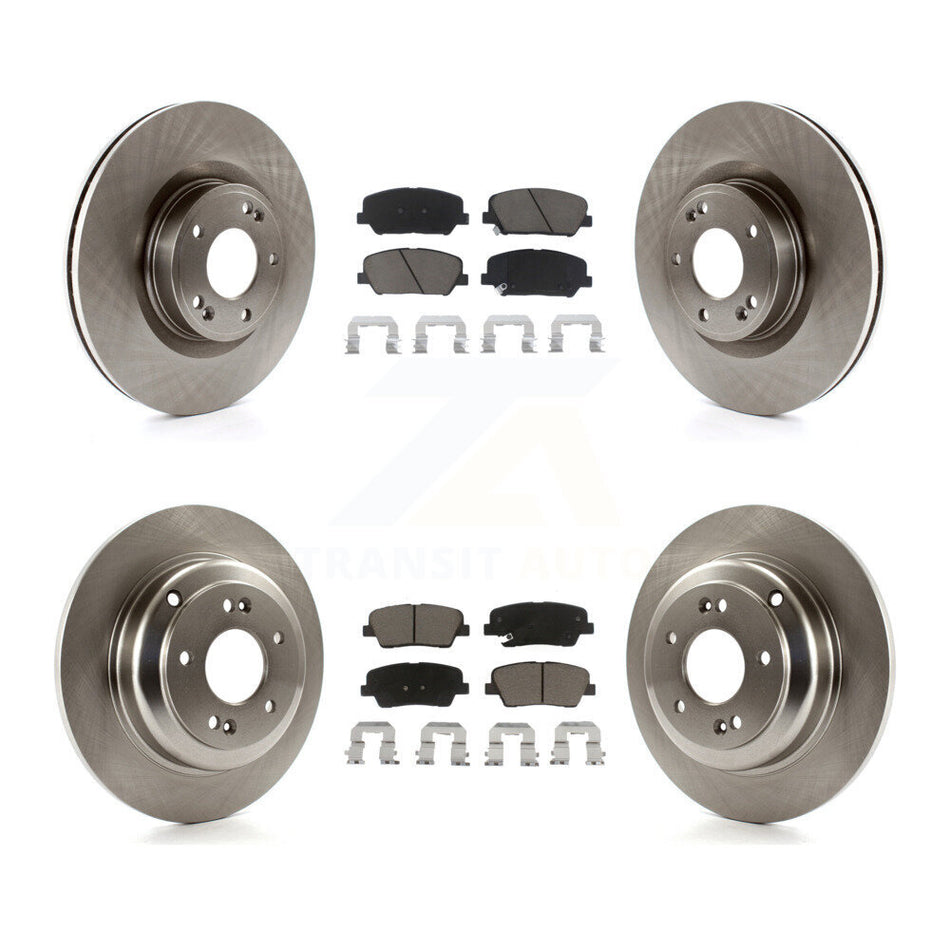 Front Rear Disc Brake Rotors And Ceramic Pads Kit For Hyundai Genesis Coupe K8C-101164