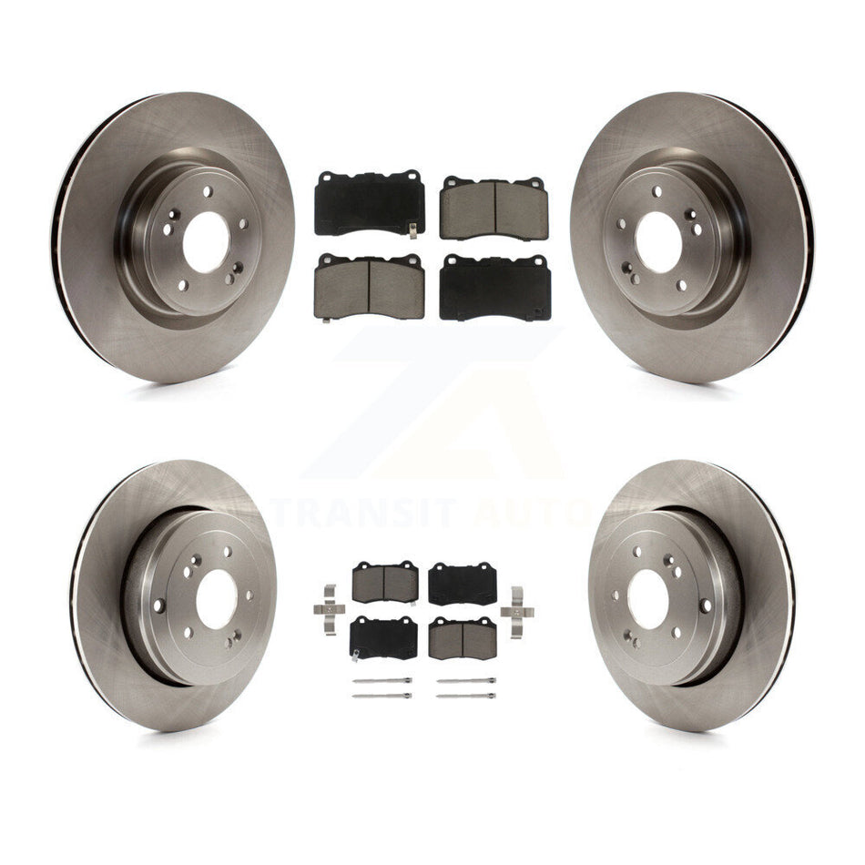 Front Rear Disc Brake Rotors And Ceramic Pads Kit For Hyundai Genesis Coupe K8C-101165