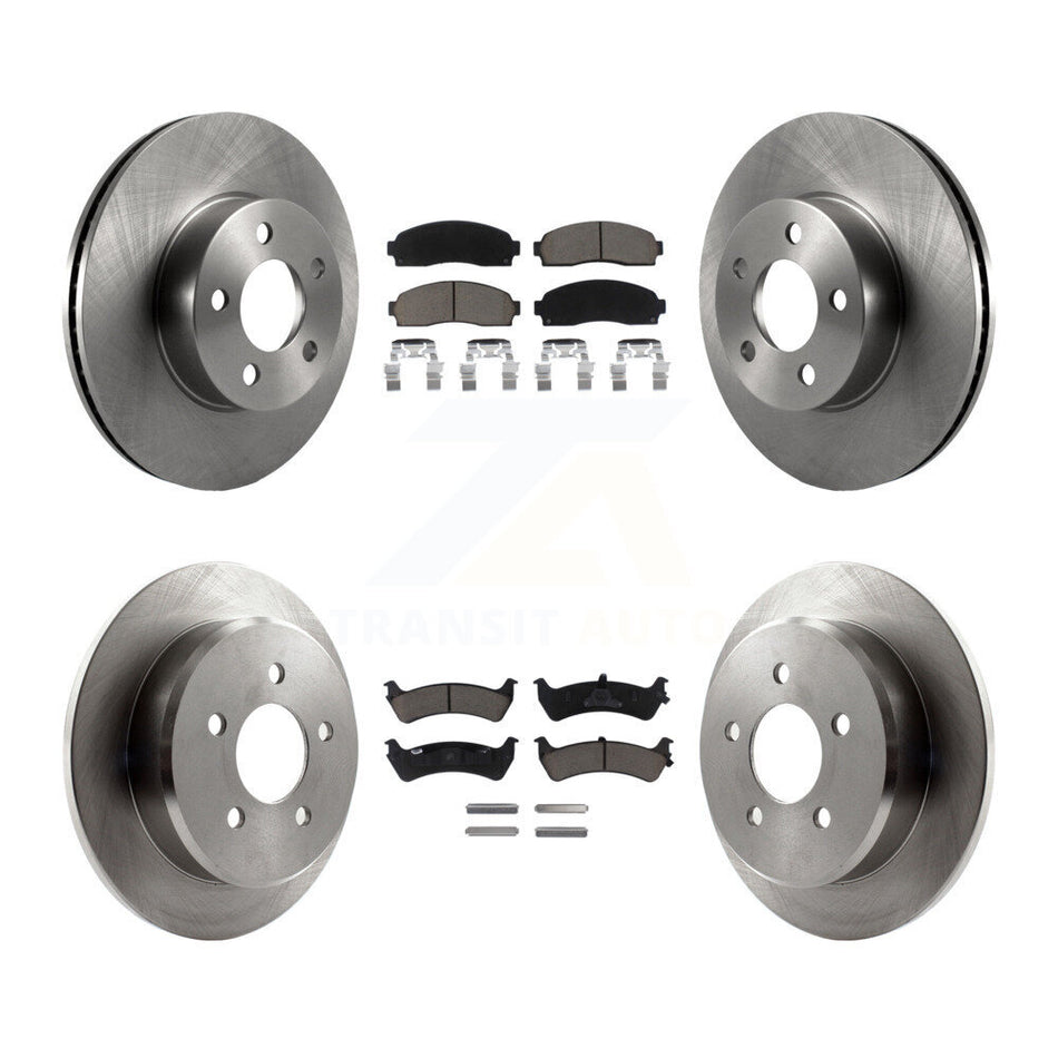 Front Rear Disc Brake Rotors And Ceramic Pads Kit For 2001 Ford Explorer Sport 4WD K8C-101170