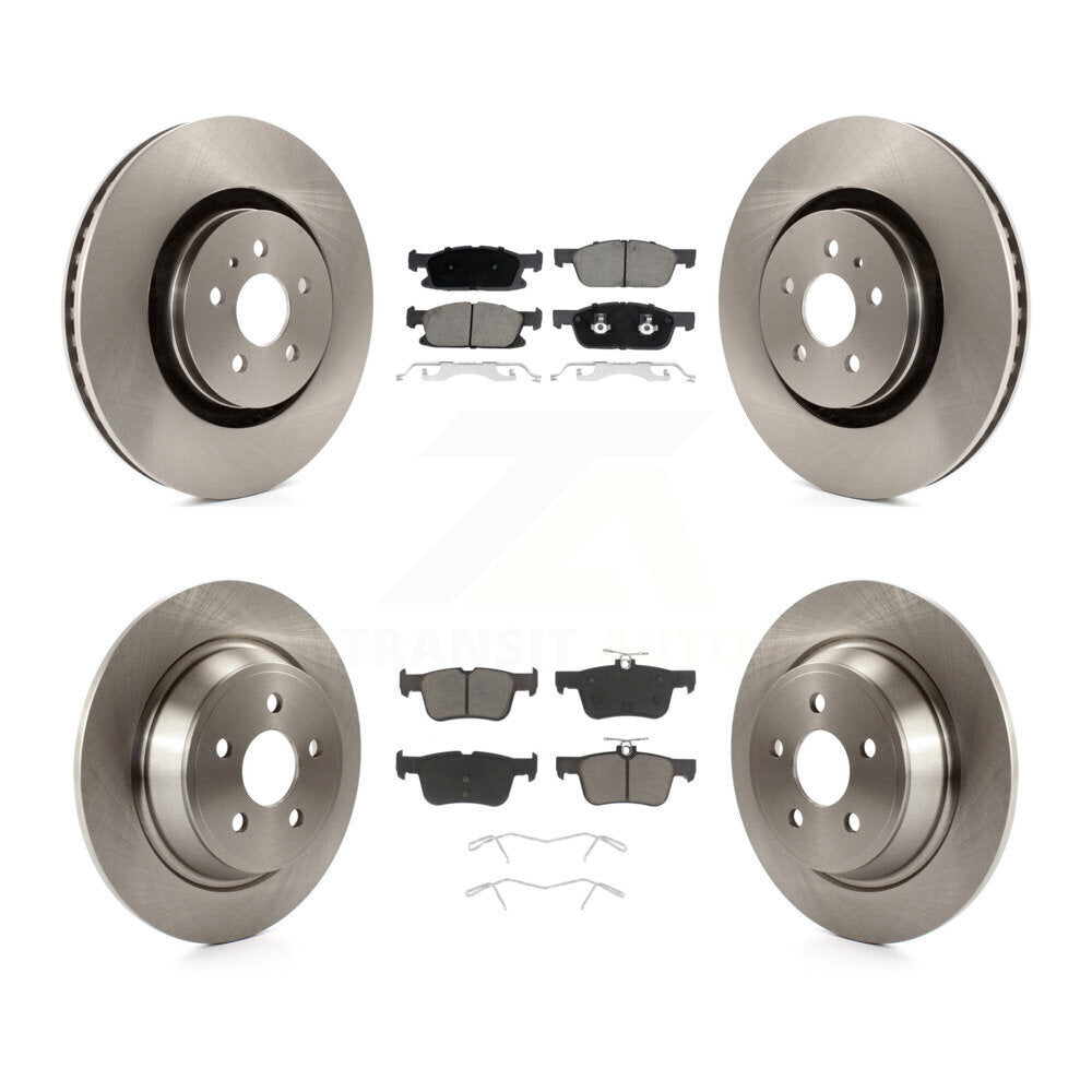 Front Rear Disc Brake Rotors And Ceramic Pads Kit For Ford Fusion Lincoln MKZ Continental K8C-101171