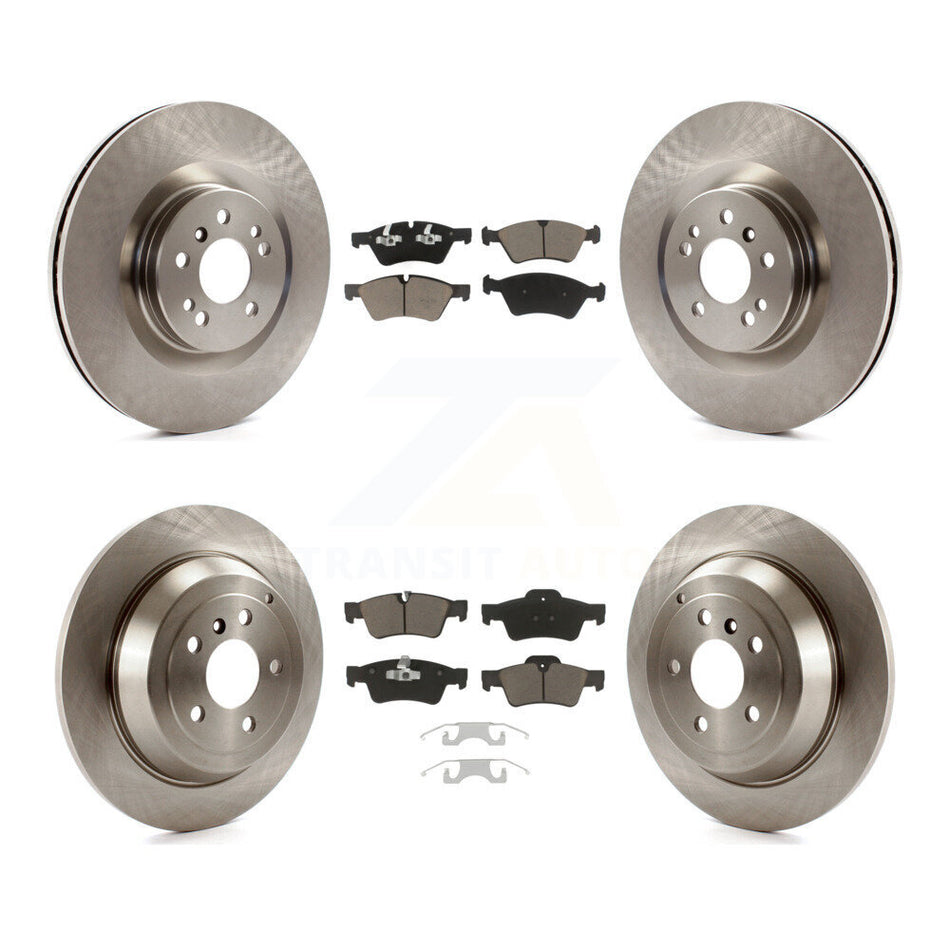 Front Rear Disc Brake Rotors And Ceramic Pads Kit For 2007-2009 Mercedes-Benz ML320 With 350mm Diameter Rotor K8C-101181