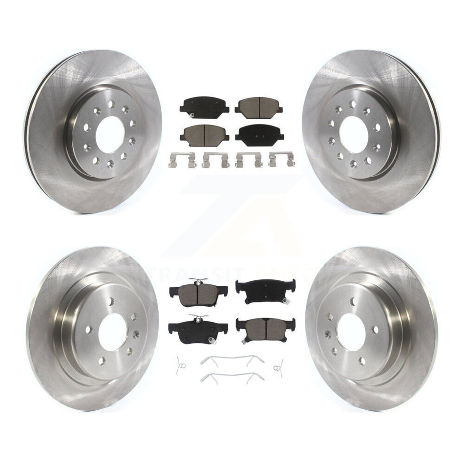 Front Rear Disc Brake Rotors And Ceramic Pads Kit For 2016-2018 Buick Envision With 315mm Diameter Rotor K8C-101216