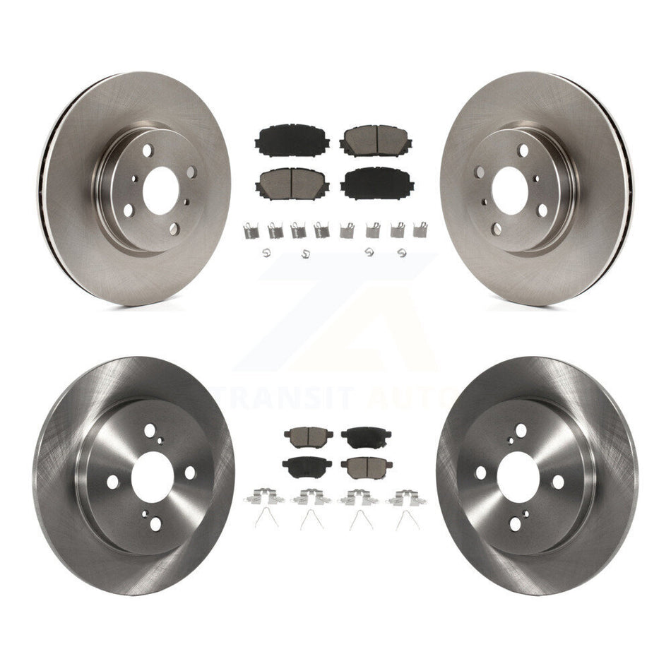 Front Rear Disc Brake Rotors And Ceramic Pads Kit For Toyota Yaris K8C-101217