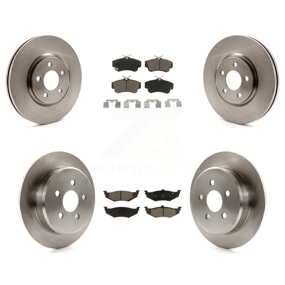 Front Rear Disc Brake Rotors And Ceramic Pads Kit For 2007 Chrysler PT Cruiser Turbocharged K8C-101221