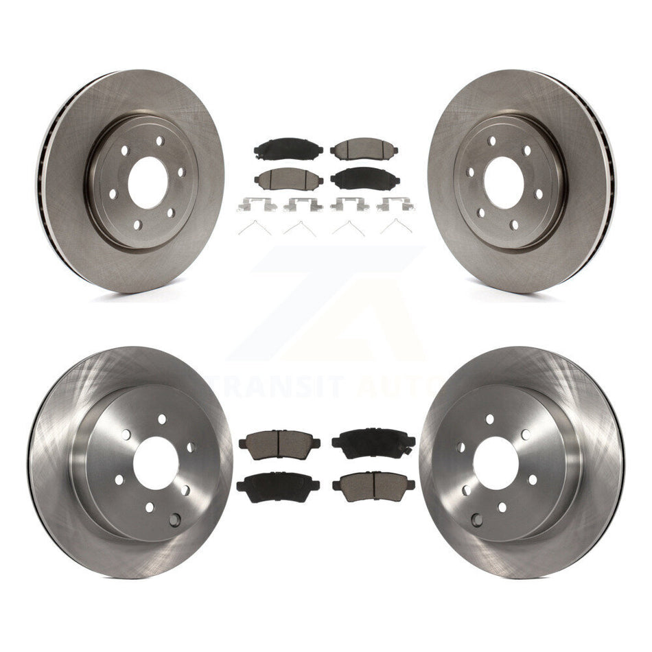 Front Rear Disc Brake Rotors And Ceramic Pads Kit For Nissan Pathfinder K8C-101250