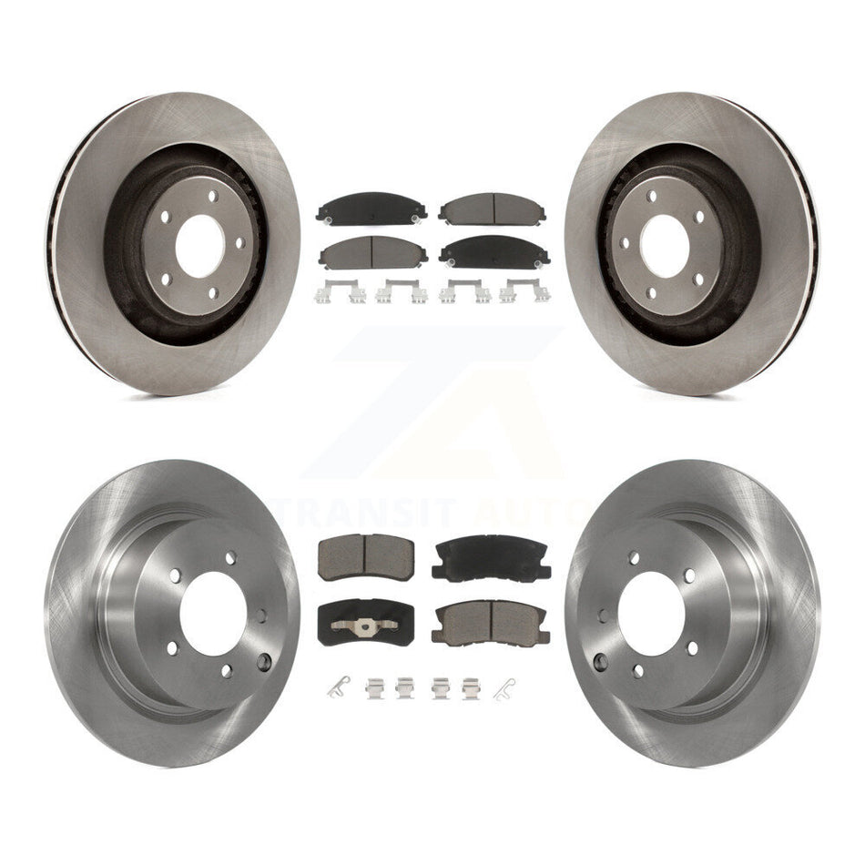 Front Rear Disc Brake Rotors And Ceramic Pads Kit For 2008-2009 Dodge Caliber SRT-4 K8C-101256