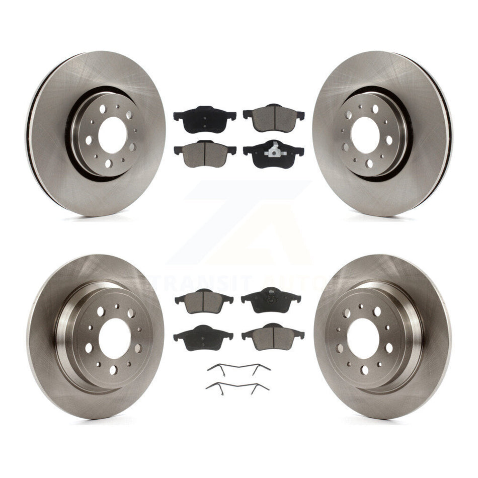 Front Rear Disc Brake Rotors And Ceramic Pads Kit For 2008 Volvo S60 With 316mm Diameter Rotor K8C-101273