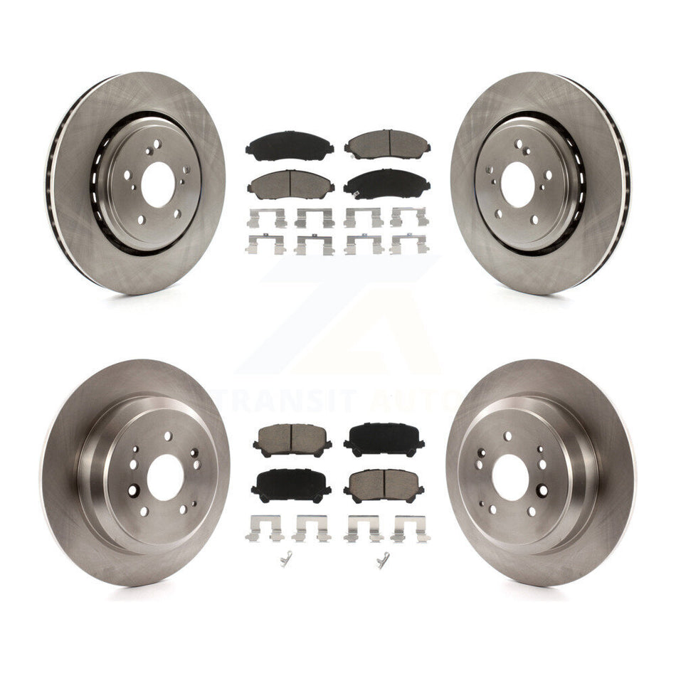 Front Rear Disc Brake Rotors And Ceramic Pads Kit For 2014-2016 Acura MDX K8C-101284