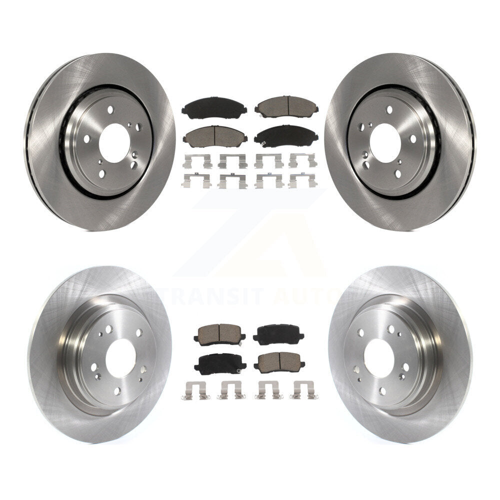 Front Rear Disc Brake Rotors And Ceramic Pads Kit For Acura MDX K8C-101285