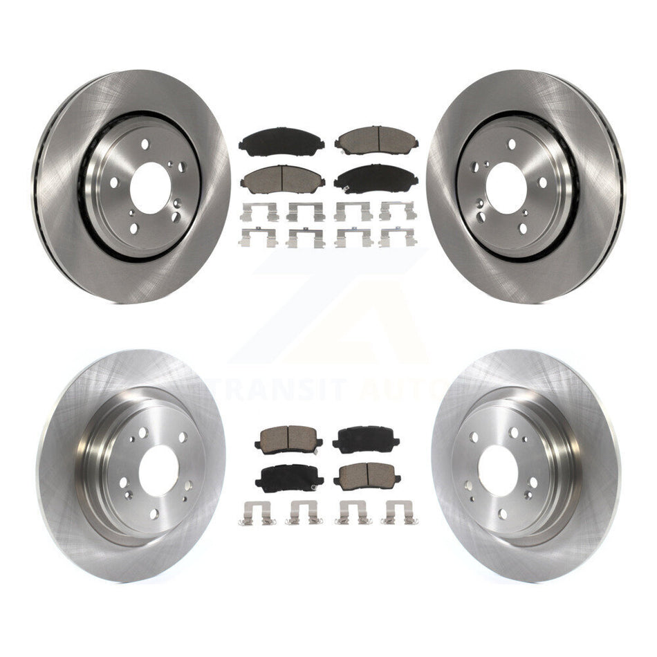Front Rear Disc Brake Rotors And Ceramic Pads Kit For Acura MDX K8C-101285