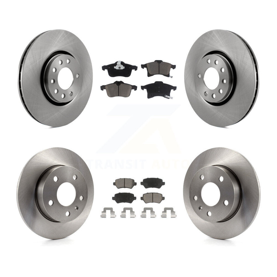 Front Rear Disc Brake Rotors And Ceramic Pads Kit For 2008-2009 Saturn Astra K8C-101307