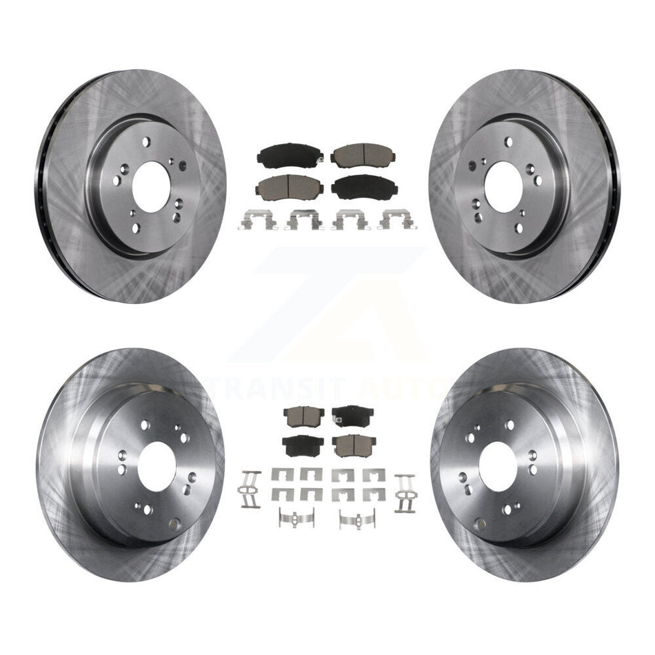 Front Rear Disc Brake Rotors And Ceramic Pads Kit For Acura RDX K8C-101335