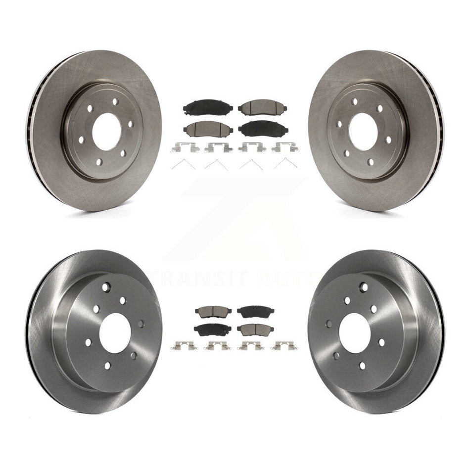 Front Rear Disc Brake Rotors And Ceramic Pads Kit For Nissan Frontier Xterra Suzuki Equator K8C-101356