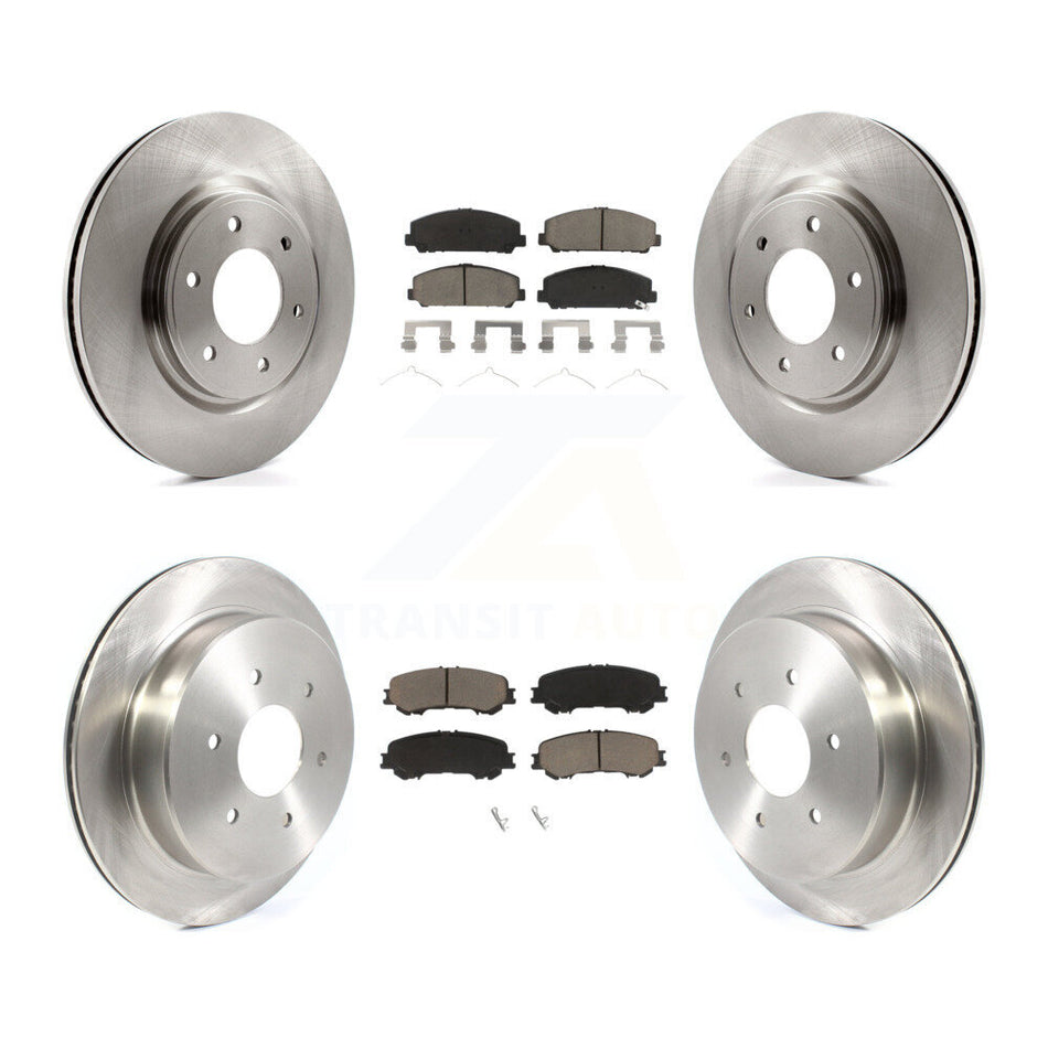 Front Rear Disc Brake Rotors And Ceramic Pads Kit For 2017-2022 Nissan TITAN K8C-101358