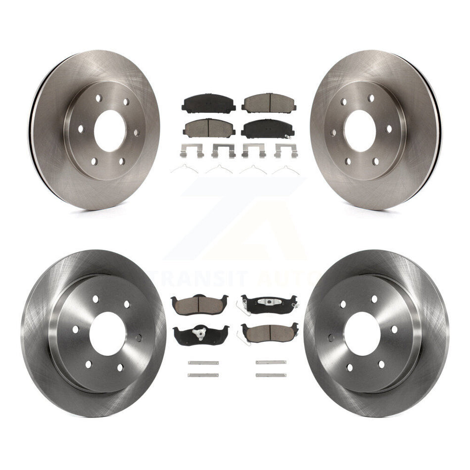 Front Rear Disc Brake Rotors And Ceramic Pads Kit For 2007 INFINITI QX56 With 320mm Diameter Rotor To 03 07 K8C-101359