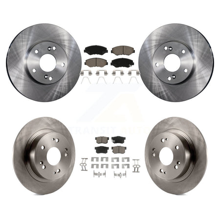 Front Rear Brake Rotor & Ceramic Pad Kit For Honda Accord With 282mm Diameter K8C-101374