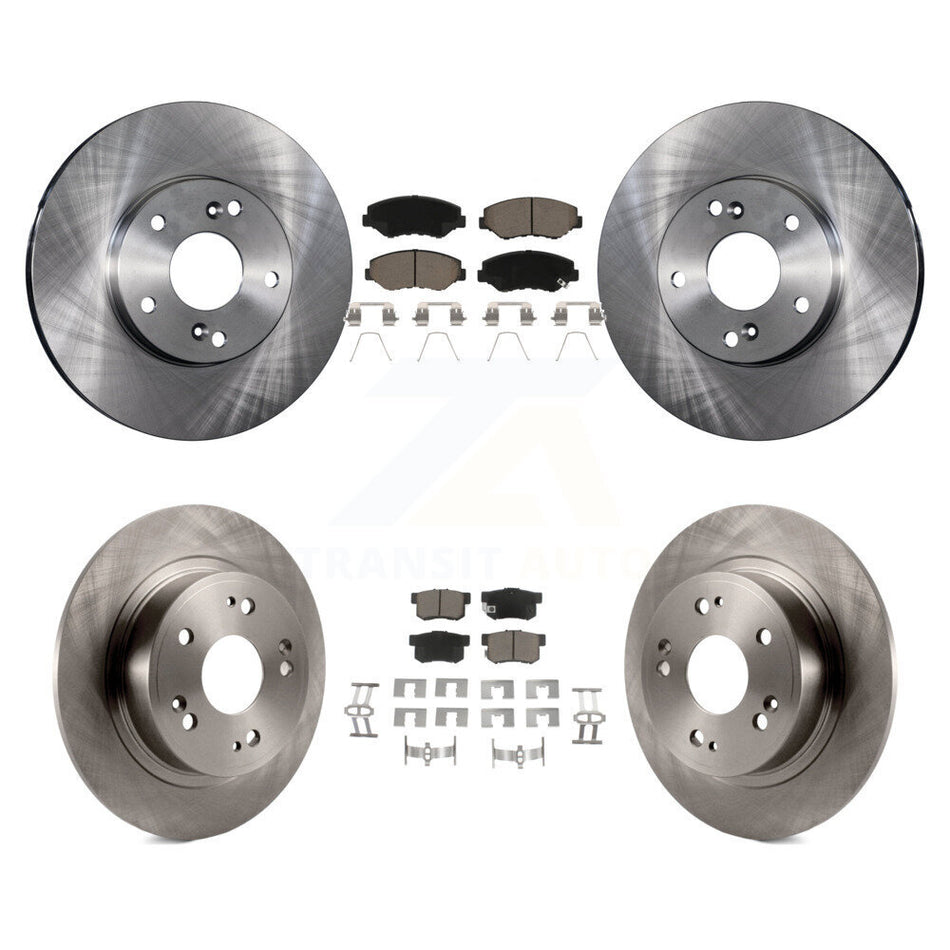 Front Rear Brake Rotor & Ceramic Pad Kit For Honda Accord With 282mm Diameter K8C-101374