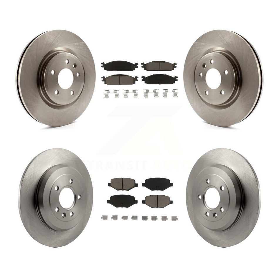 Front Rear Disc Brake Rotors And Ceramic Pads Kit For 2009-2010 Lincoln MKS K8C-101382