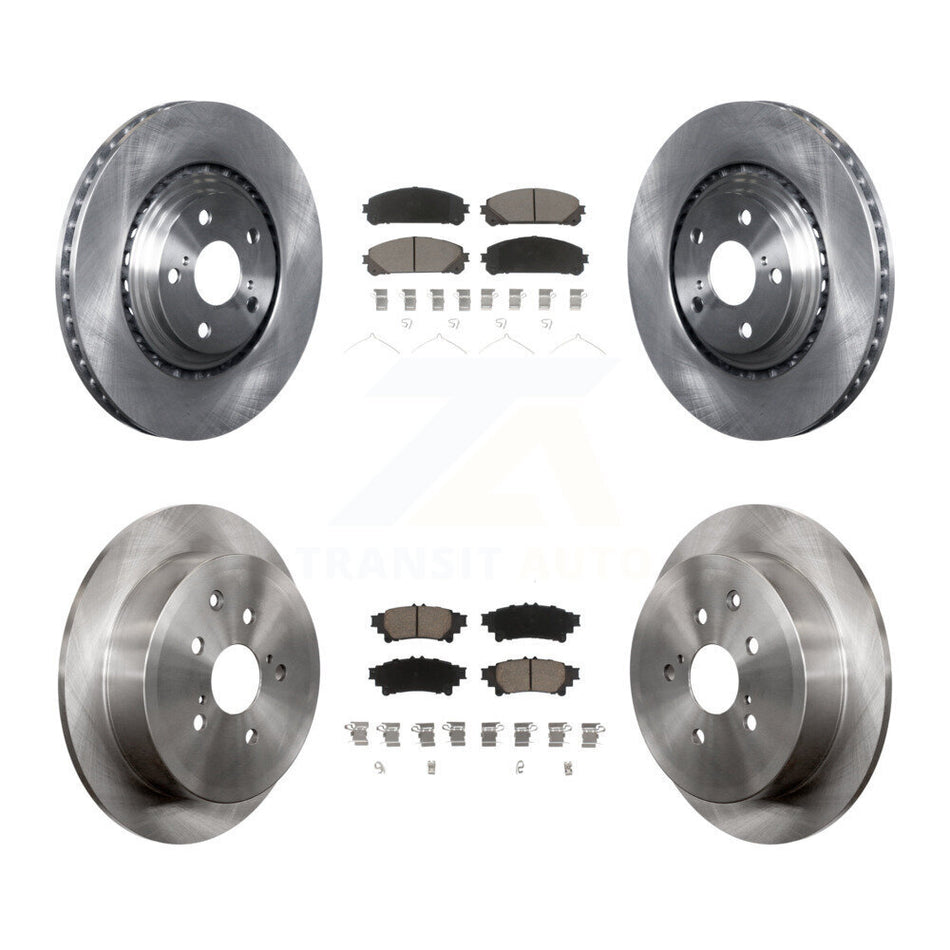 Front Rear Disc Brake Rotors And Ceramic Pads Kit For Toyota Highlander Sienna Lexus RX350 RX450h K8C-101387