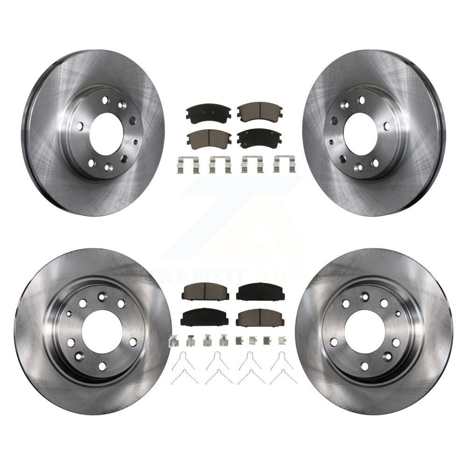 Front Rear Disc Brake Rotors And Ceramic Pads Kit For 2003-2005 Mazda 6 K8C-101392