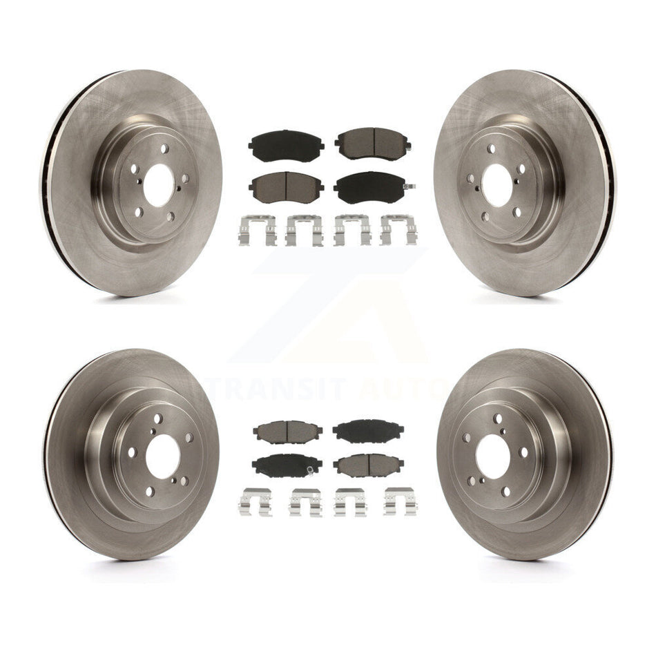 Front Rear Disc Brake Rotors And Ceramic Pads Kit For Subaru Legacy K8C-101403