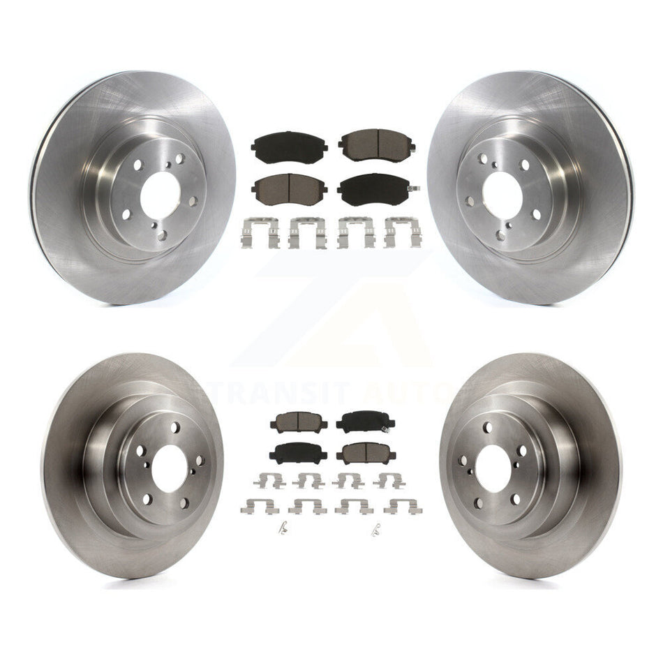 Front Rear Disc Brake Rotors And Ceramic Pads Kit For 2005-2006 Subaru Baja Turbocharged With 292mm Diameter Rotor K8C-101405
