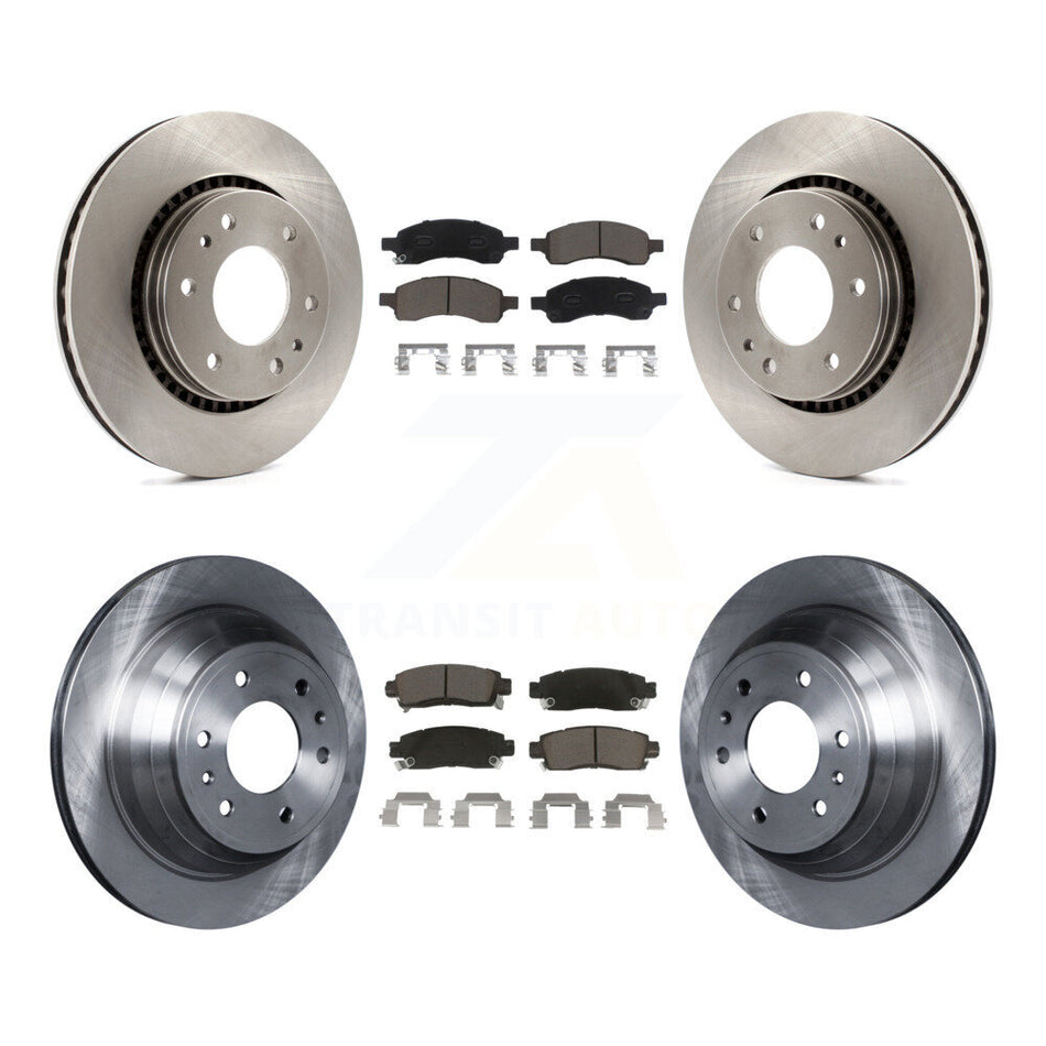 Front Rear Disc Brake Rotors And Ceramic Pads Kit For Chevrolet Trailblazer GMC Envoy Buick Rainier Isuzu Ascender K8C-101417