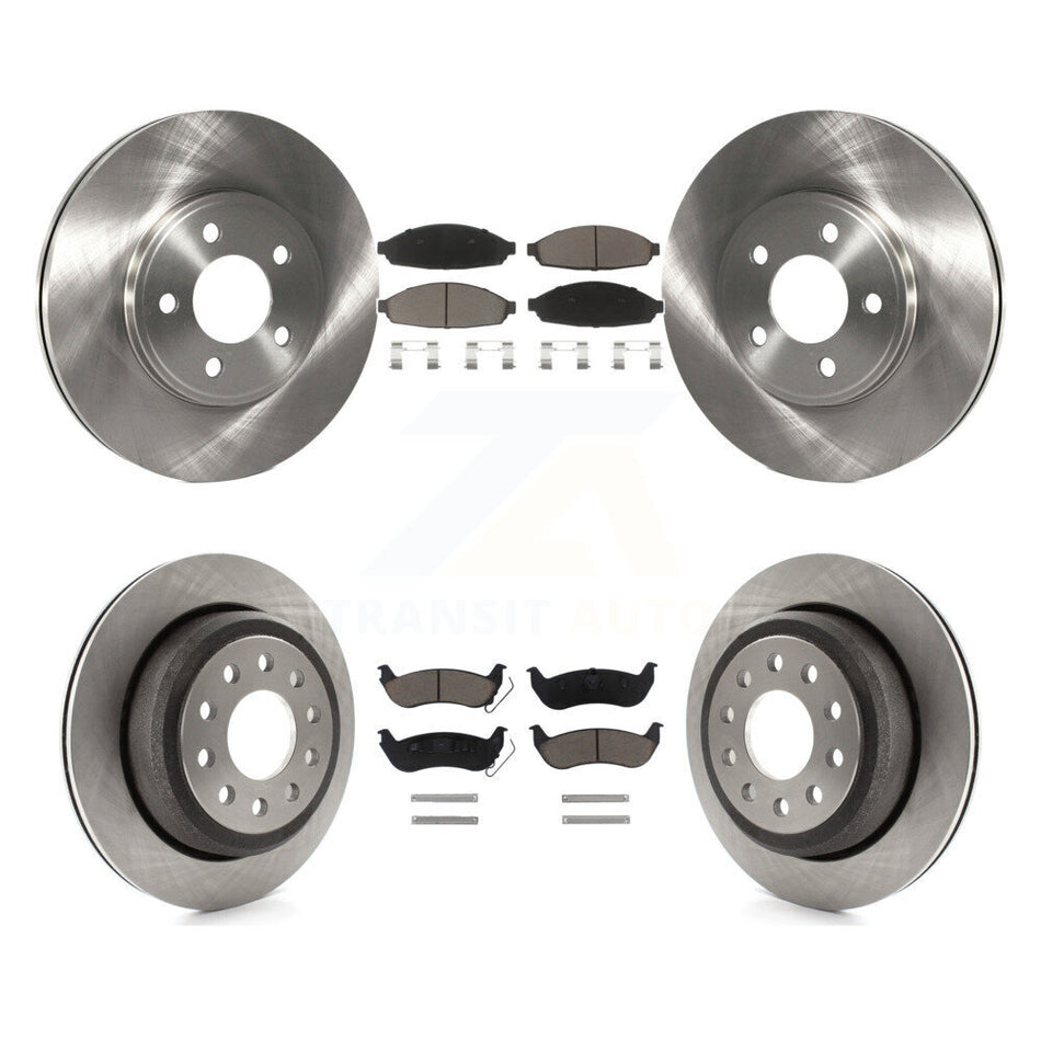 Front Rear Disc Brake Rotors And Ceramic Pads Kit For 2003-2011 Lincoln Town Car Sedan K8C-101428
