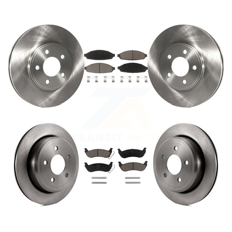 Front Rear Disc Brake Rotors And Ceramic Pads Kit For Ford Crown Victoria Mercury Grand Marquis Marauder K8C-101429