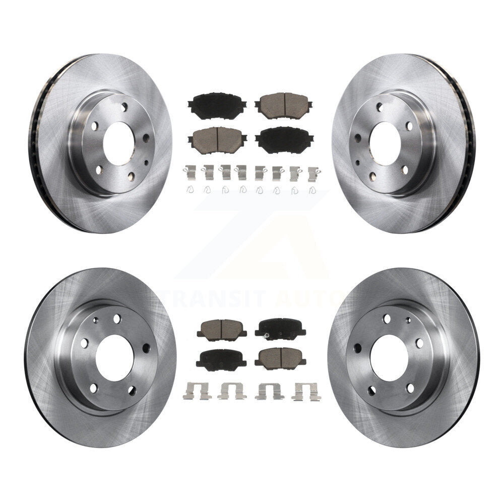 Front Rear Disc Brake Rotors And Ceramic Pads Kit For Mazda 3 Sport K8C-101437